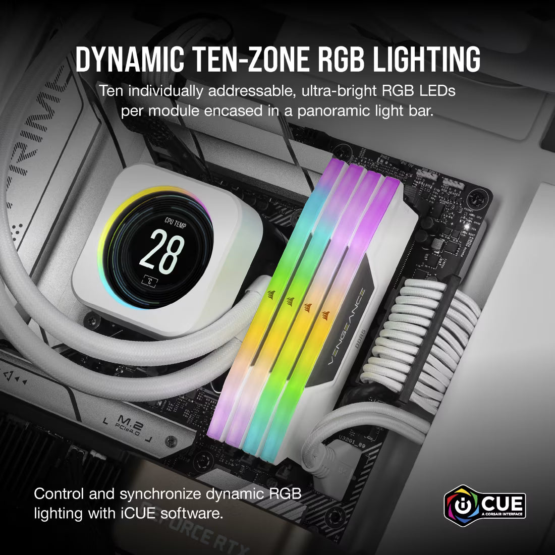 Corsair Vengeance RGB 32GB (16GBx2) 6000MHz CL36 DDR5 RAM