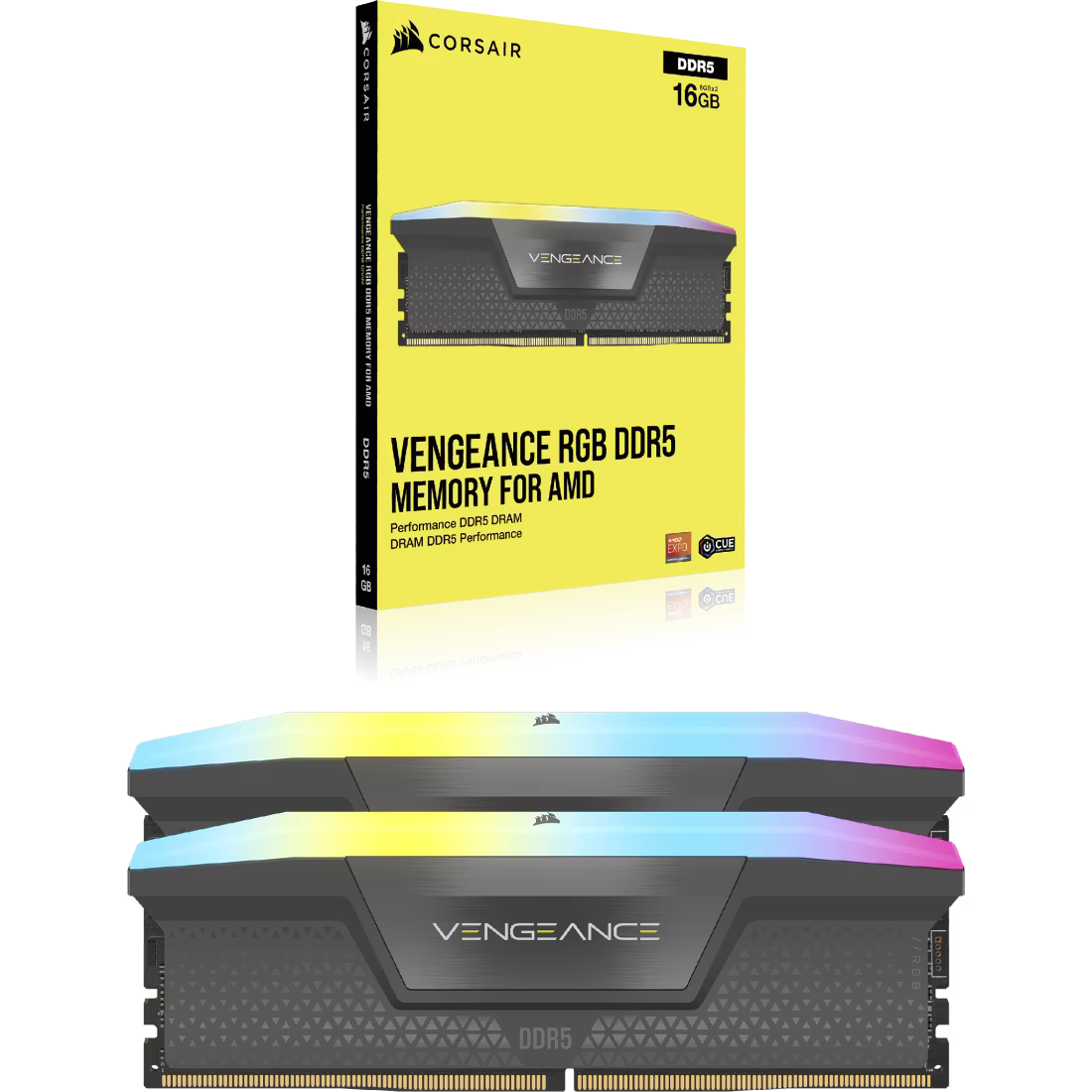 Corsair Vengeance RGB Grey 16GB 6000MHz CL36 DDR5 RAM
