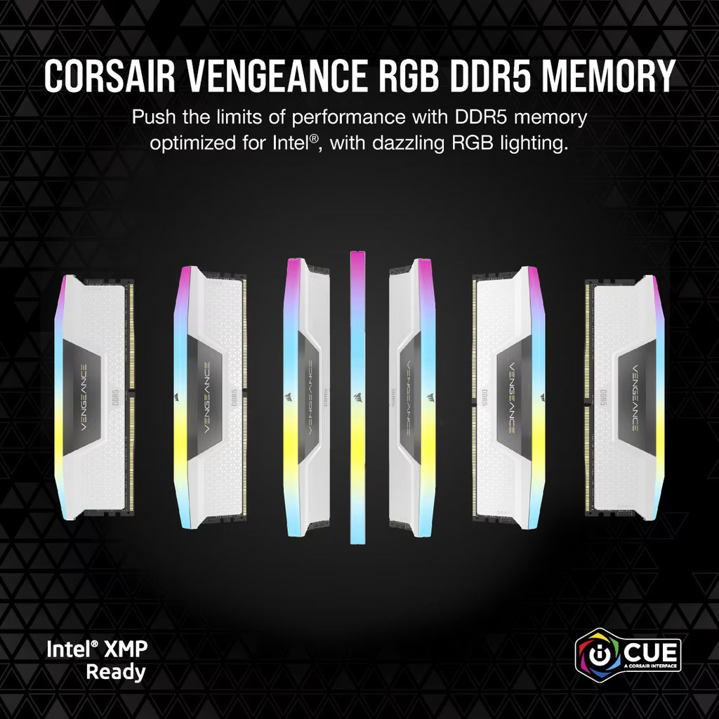 Corsair Vengeance RGB 32GB (16GBx2) 6000MHz CL30 DDR5 White RAM
