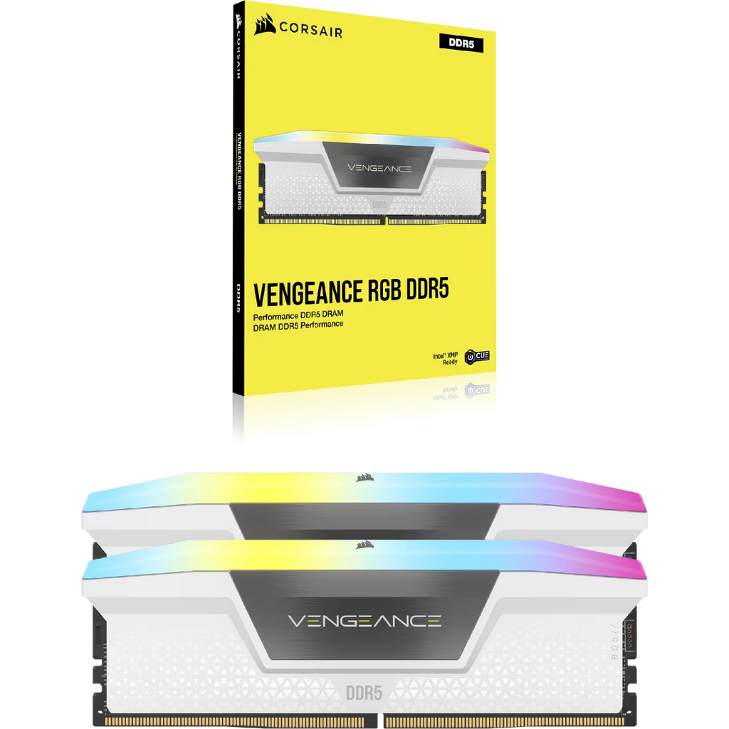 Corsair Vengeance RGB 32GB (16GBx2) 6000MHz CL30 DDR5 White RAM