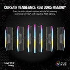 Corsair Vengeance RGB 96GB (48GBx2) 7200MHz CL40 DDR5 RAM
