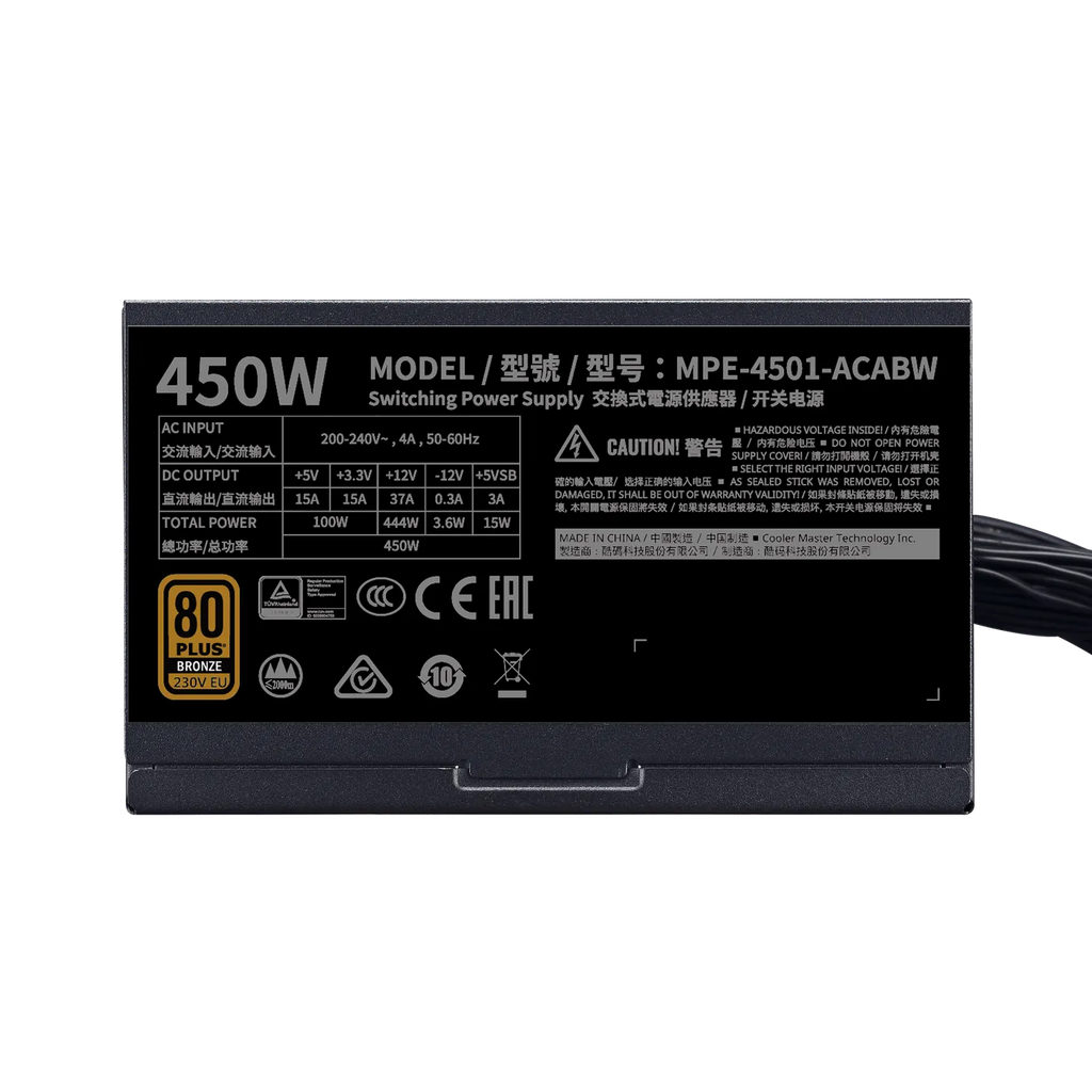 Cooler Master MWE 450 V2 80 Plus Bronze SMPS