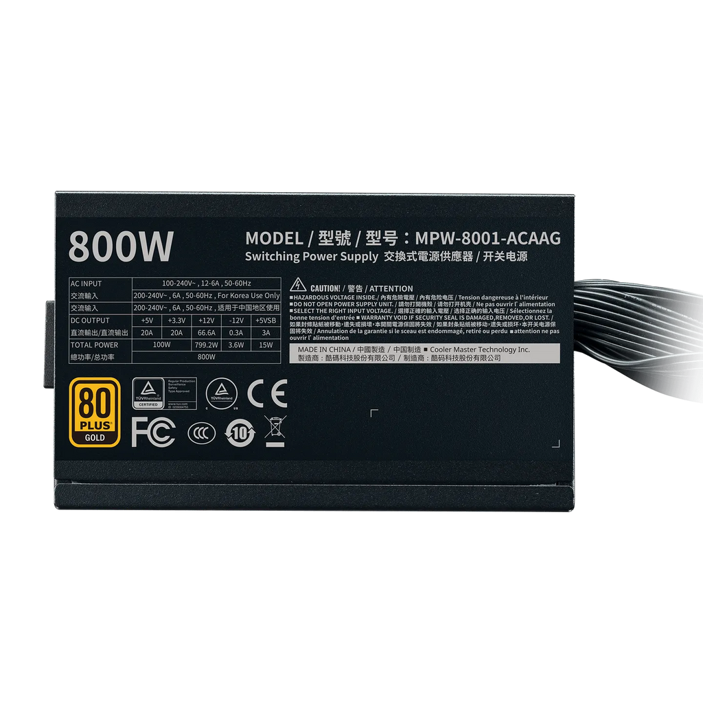 Cooler Master G800 Gold SMPS, 800 Watt
